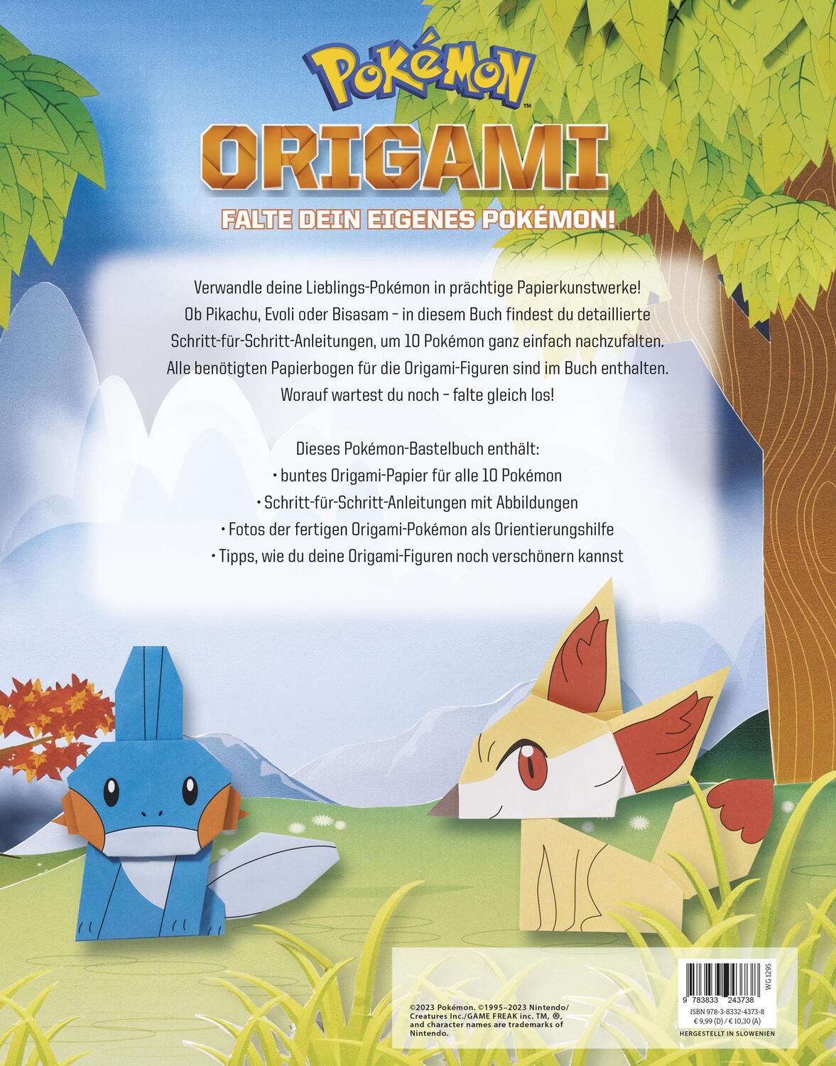 Rückseite: 9783833243738 | Pokémon: Origami - Falte Dein eigenes Pokémon | Taschenbuch | 80 S.