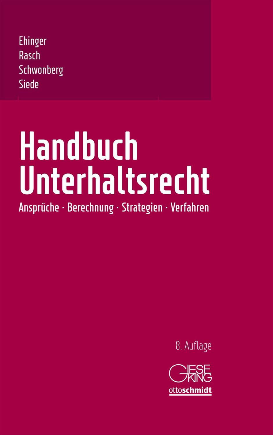 Cover: 9783769411942 | Handbuch Unterhaltsrecht | Uta Ehinger (u. a.) | Buch | Deutsch | 2018