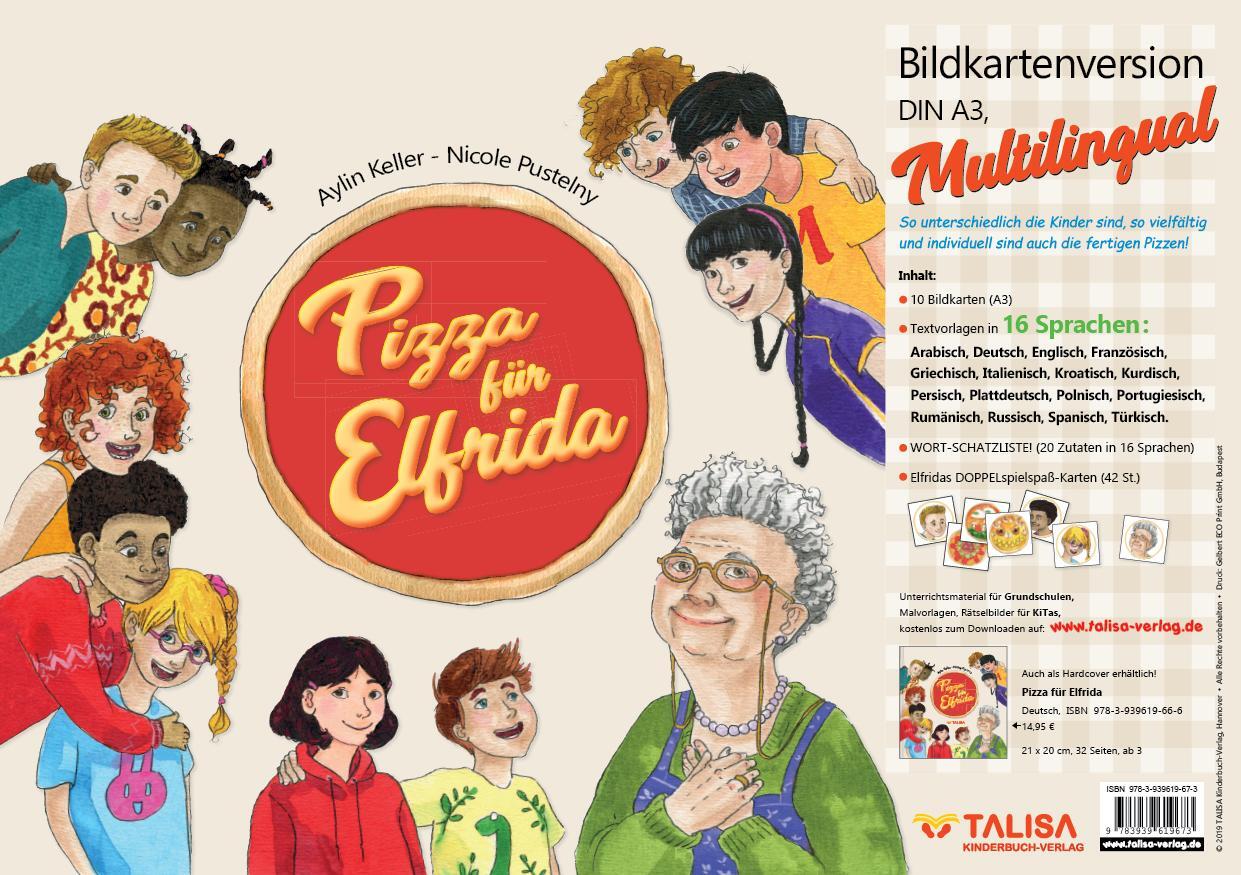 Cover: 9783939619673 | Pizza für Elfrida - Bildkartenversion (A3, Multilingual) | Keller