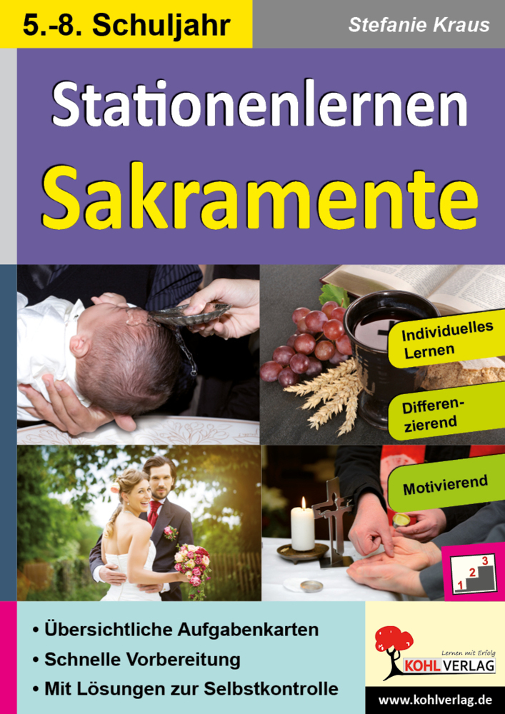 Cover: 9783956866678 | Kohls Stationenlernen Sakramente, 5.-8. Schuljahr | Stefanie Kraus