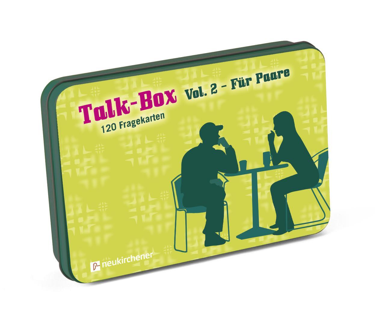 Cover: 9783761558096 | Talk-Box 2 - Für Paare | 120 Fragekarten in Metalldose | Box | 120 S.