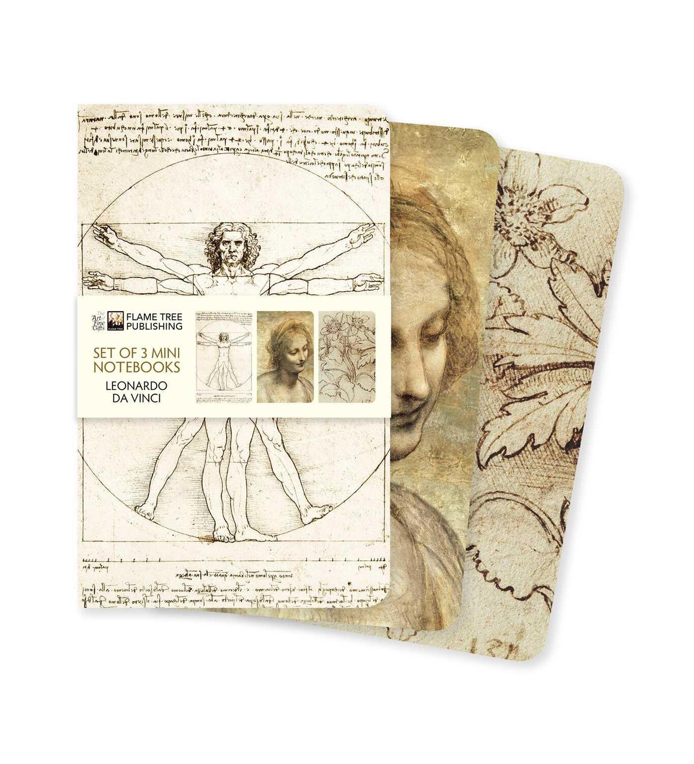 Cover: 9781787559196 | Leonardo Da Vinci Set of 3 Mini Notebooks | Buch | 192 S. | Englisch