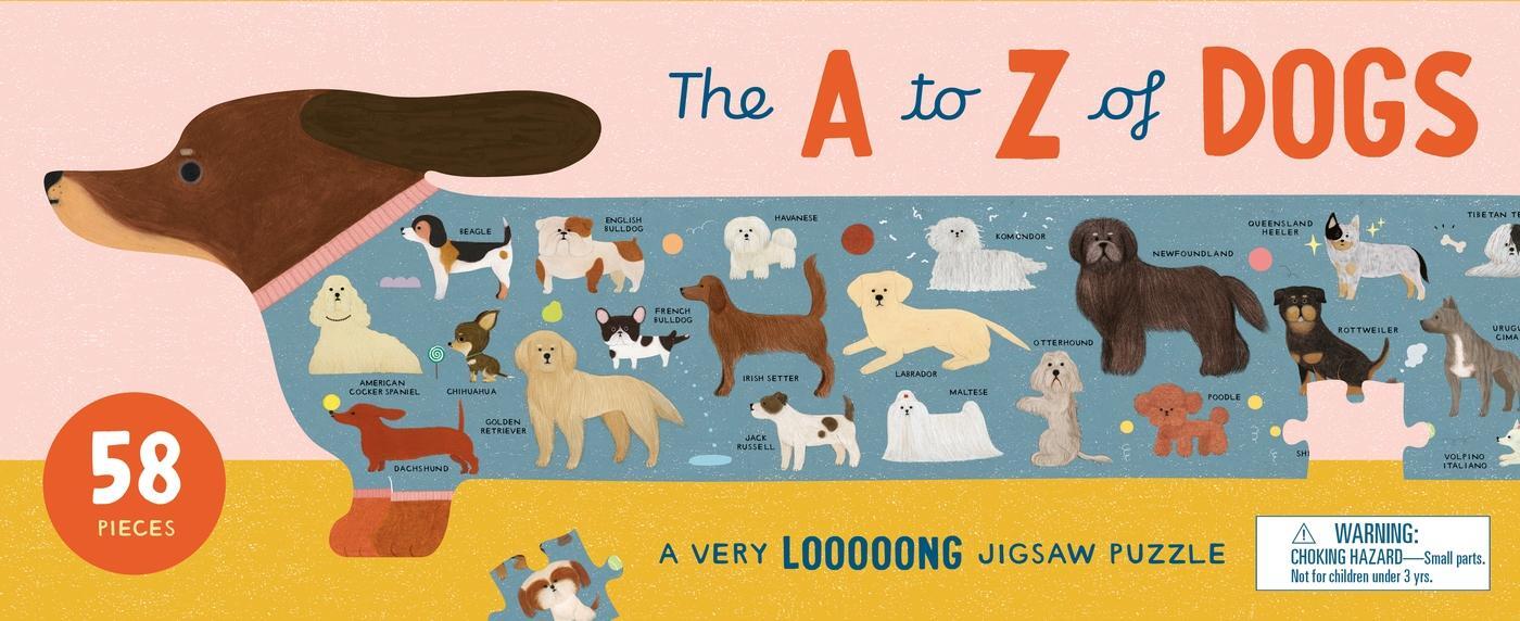 Cover: 9781913947378 | The A to Z of Dogs 58 Piece Puzzle: A Very Looooong Jigsaw Puzzle