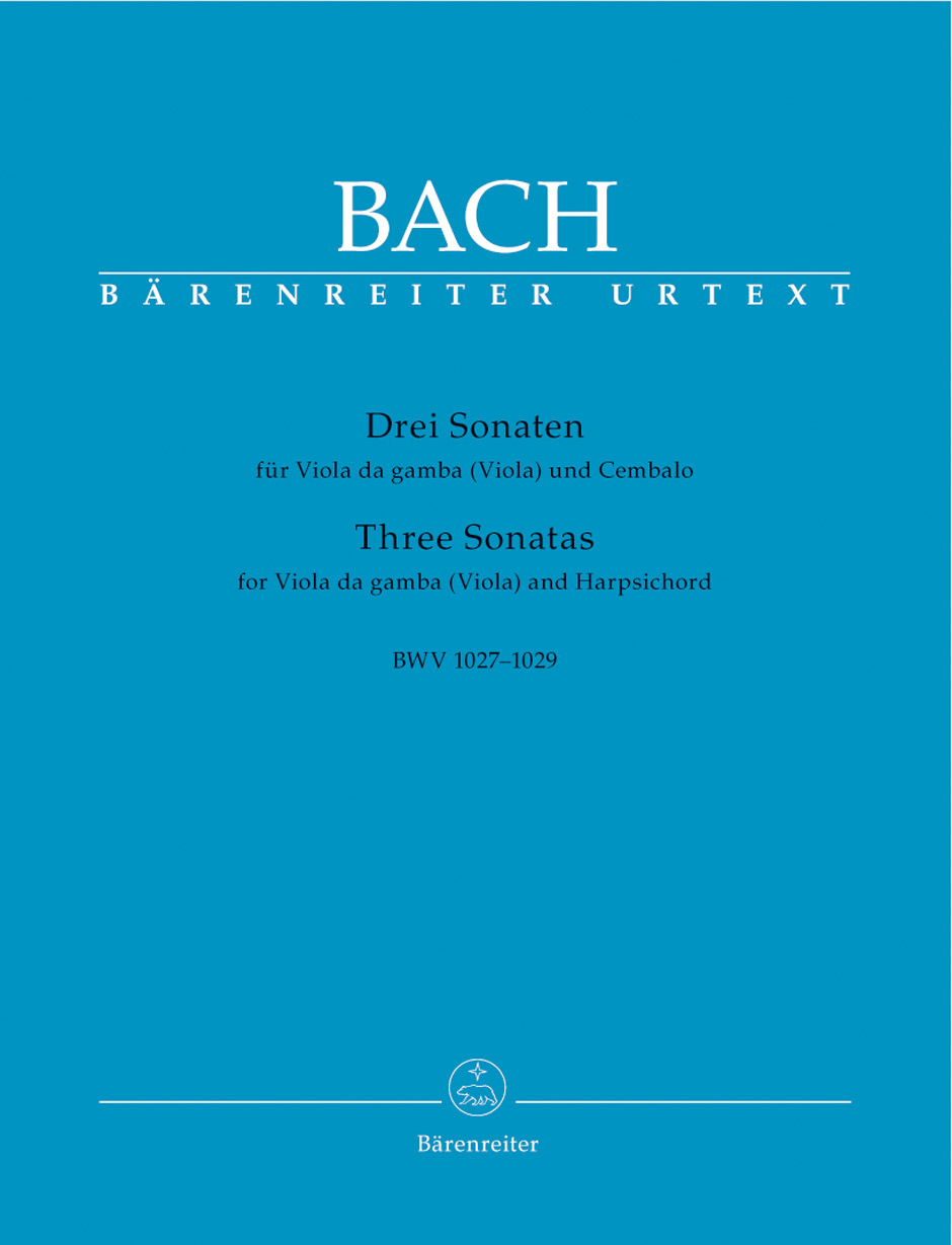 Cover: 9790006466740 | Drei Sonaten für Viola da gamba (Viola) und Cembalo BWV 1027-1029