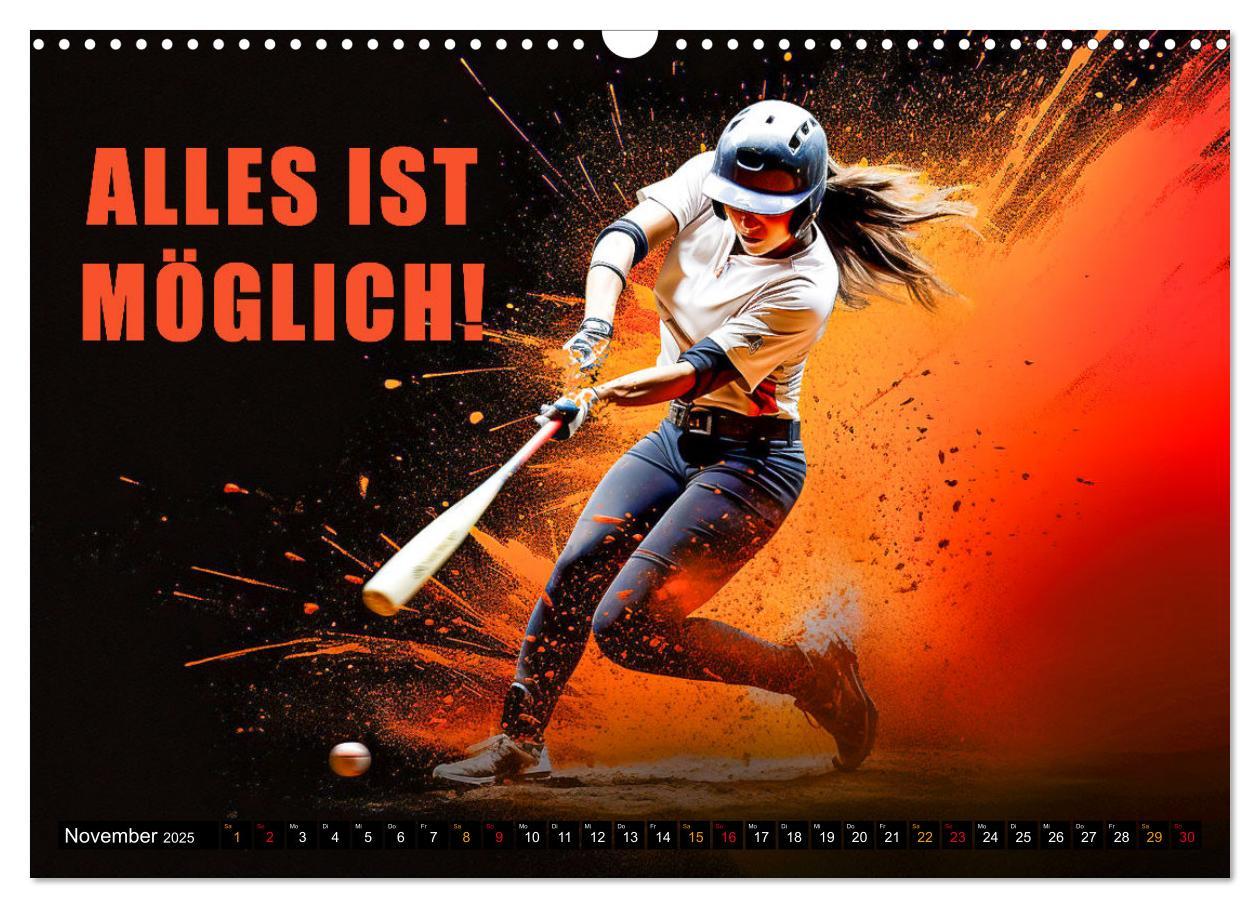 Bild: 9783383862311 | Baseball und Motivation (Wandkalender 2025 DIN A3 quer), CALVENDO...