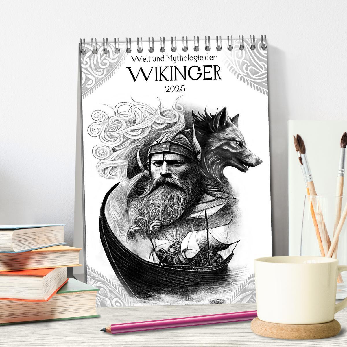 Bild: 9783435881918 | Welt und Mythologie der Wikinger (Tischkalender 2025 DIN A5 hoch),...