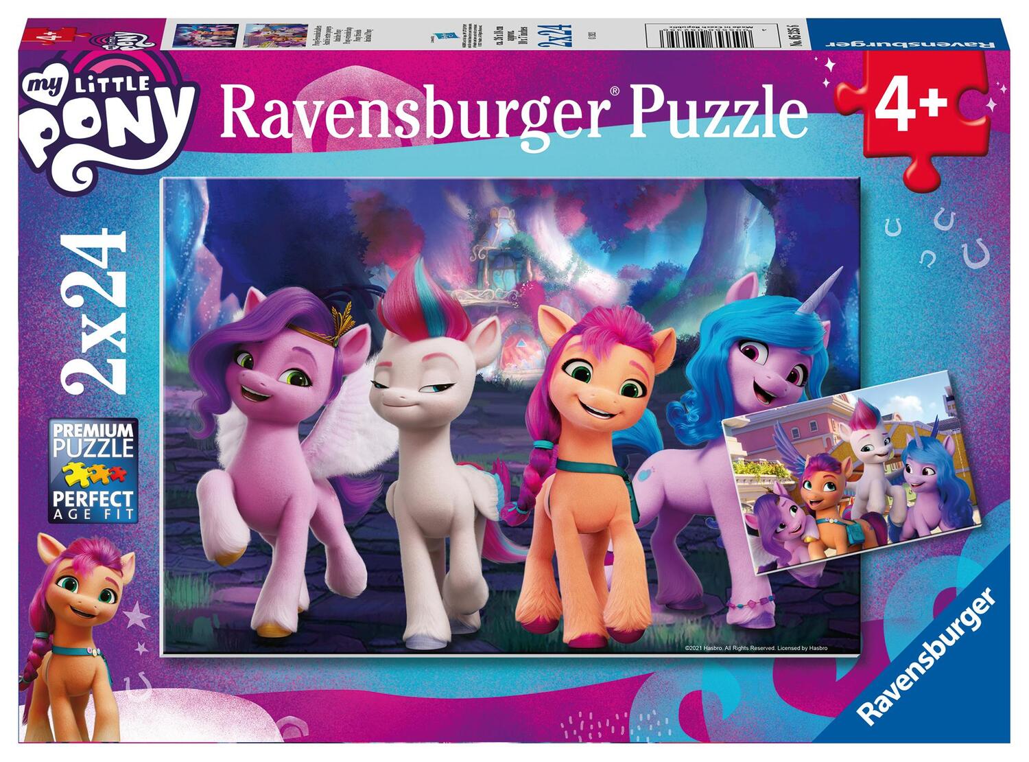 Cover: 4005556052356 | Ravensburger Kinderpuzzle 05235 - My little Pony Movie - 2x24 Teile...