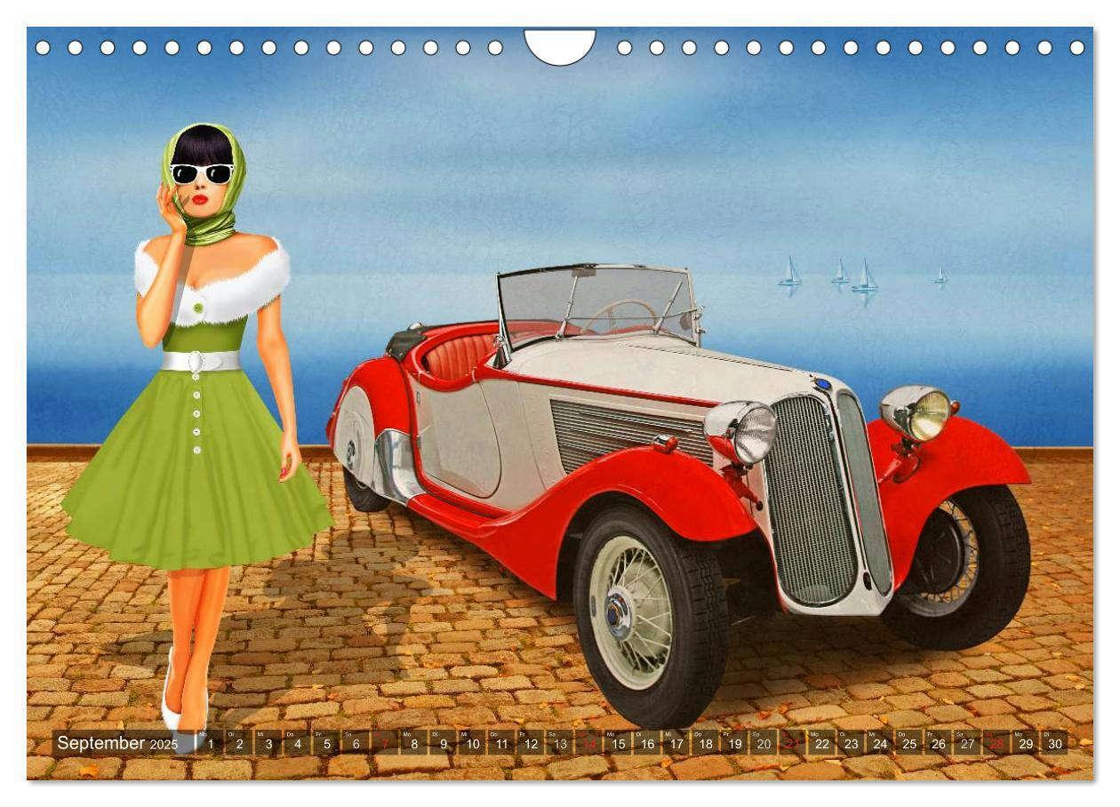 Bild: 9783435473793 | Oldtimer und Pin-Up Girls by Mausopardia (Wandkalender 2025 DIN A4...