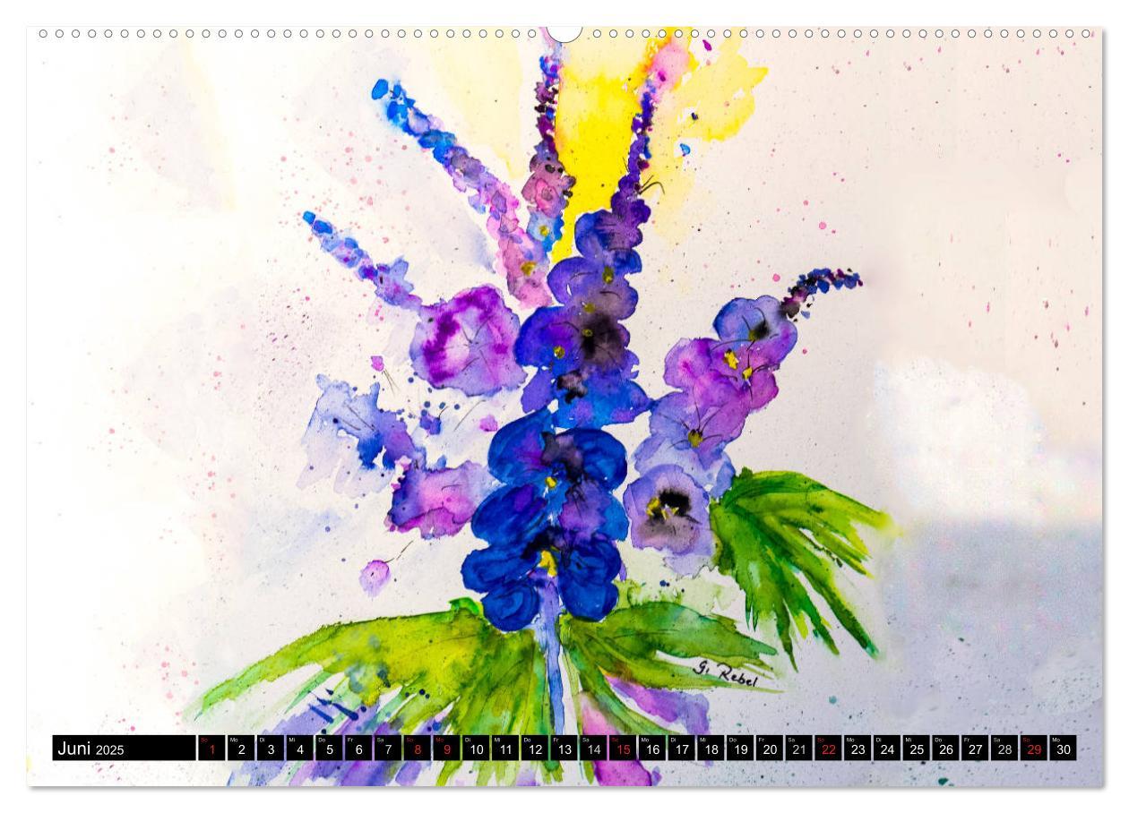 Bild: 9783435497980 | Blumenjahr - Bunte Blüten in Aquarell (Wandkalender 2025 DIN A2...