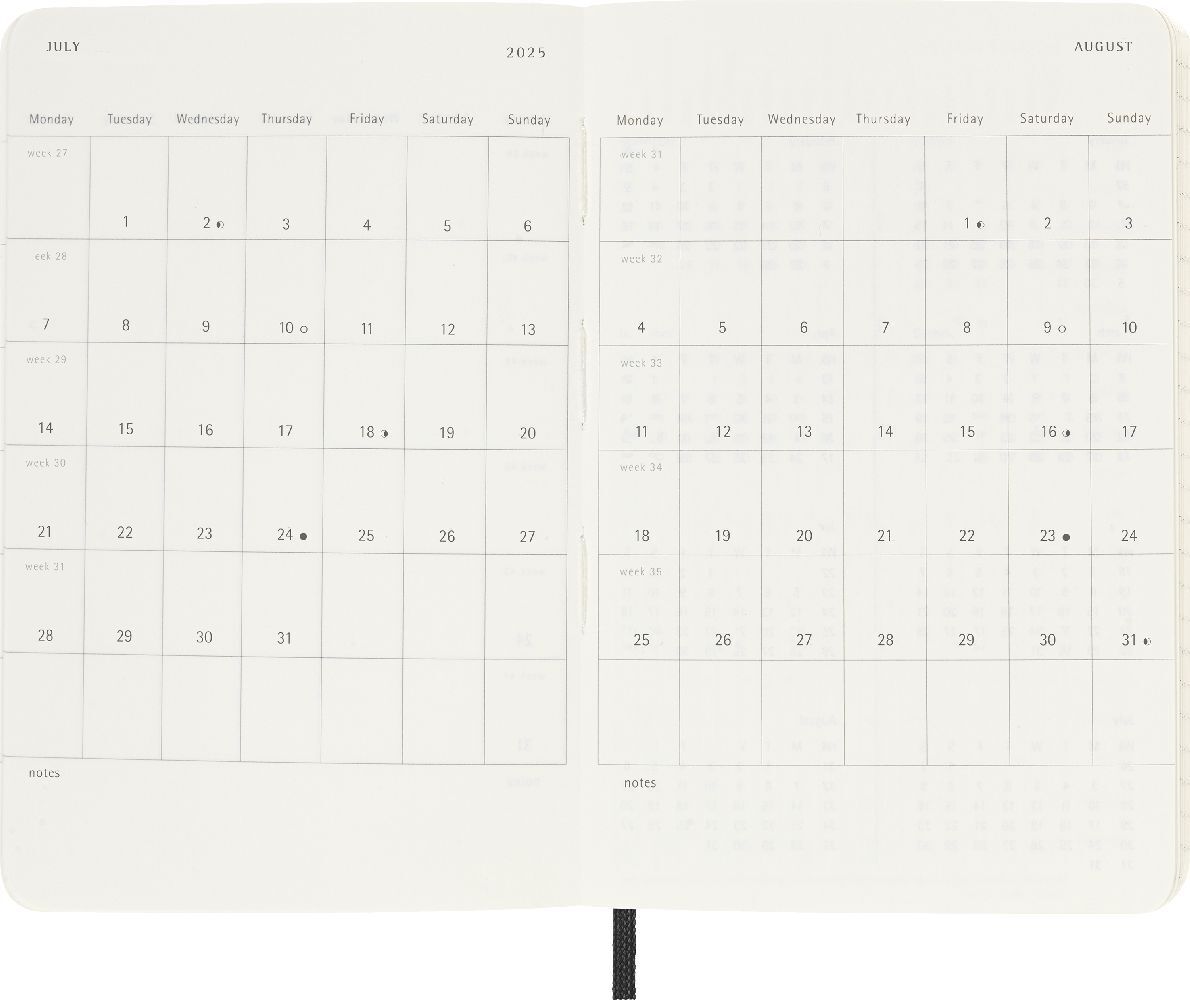 Bild: 8056999270384 | Moleskine 12 Monate Wochen Notizkalender 2025, Pocket/A6 | Buch | 2025