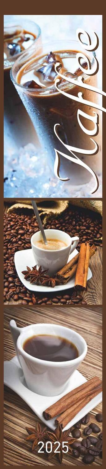 Cover: 4251732341466 | Küchenplaner Kaffee 2025 - Streifen-Kalender 11,3x49x5 cm -...
