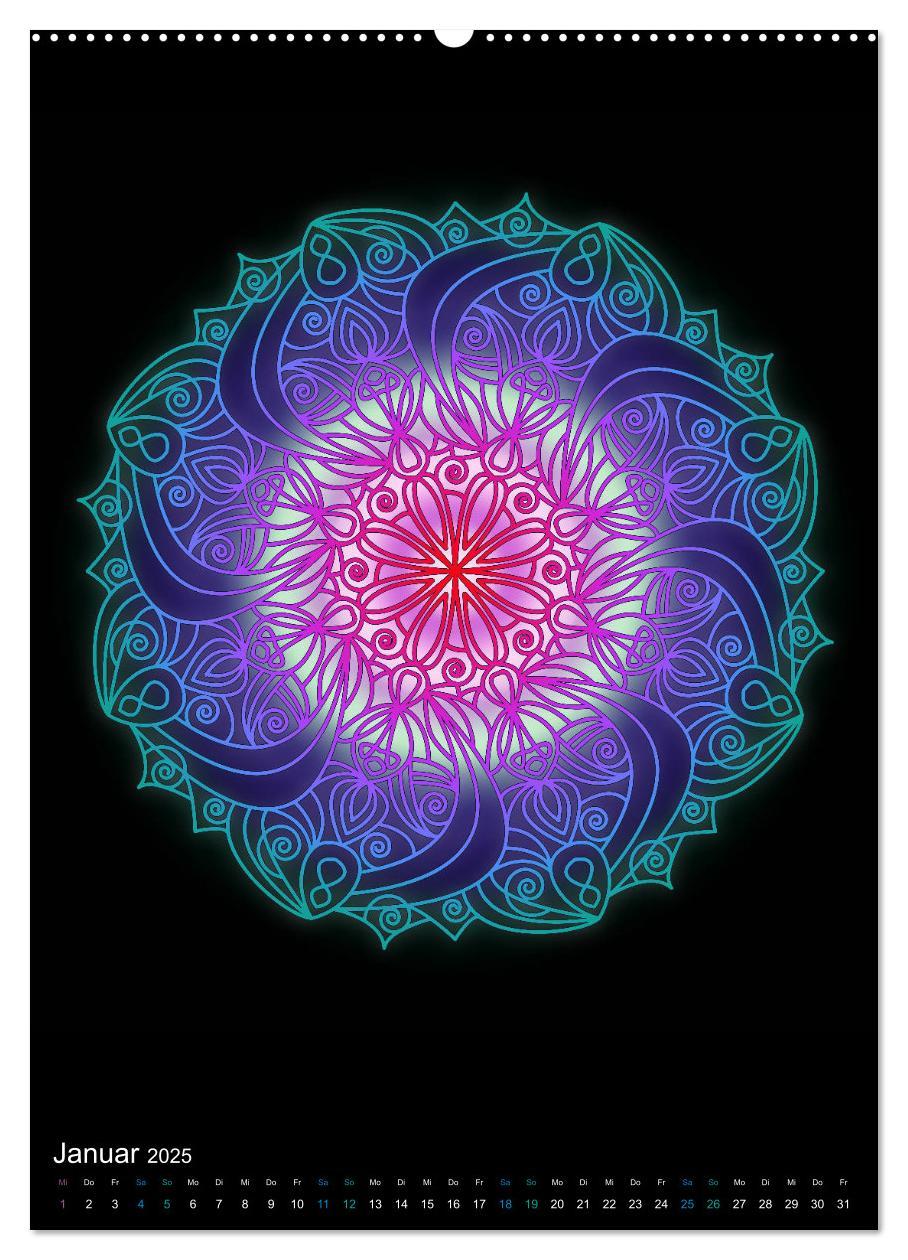 Bild: 9783435952410 | Mandala-Kalender 2025 (Wandkalender 2025 DIN A2 hoch), CALVENDO...