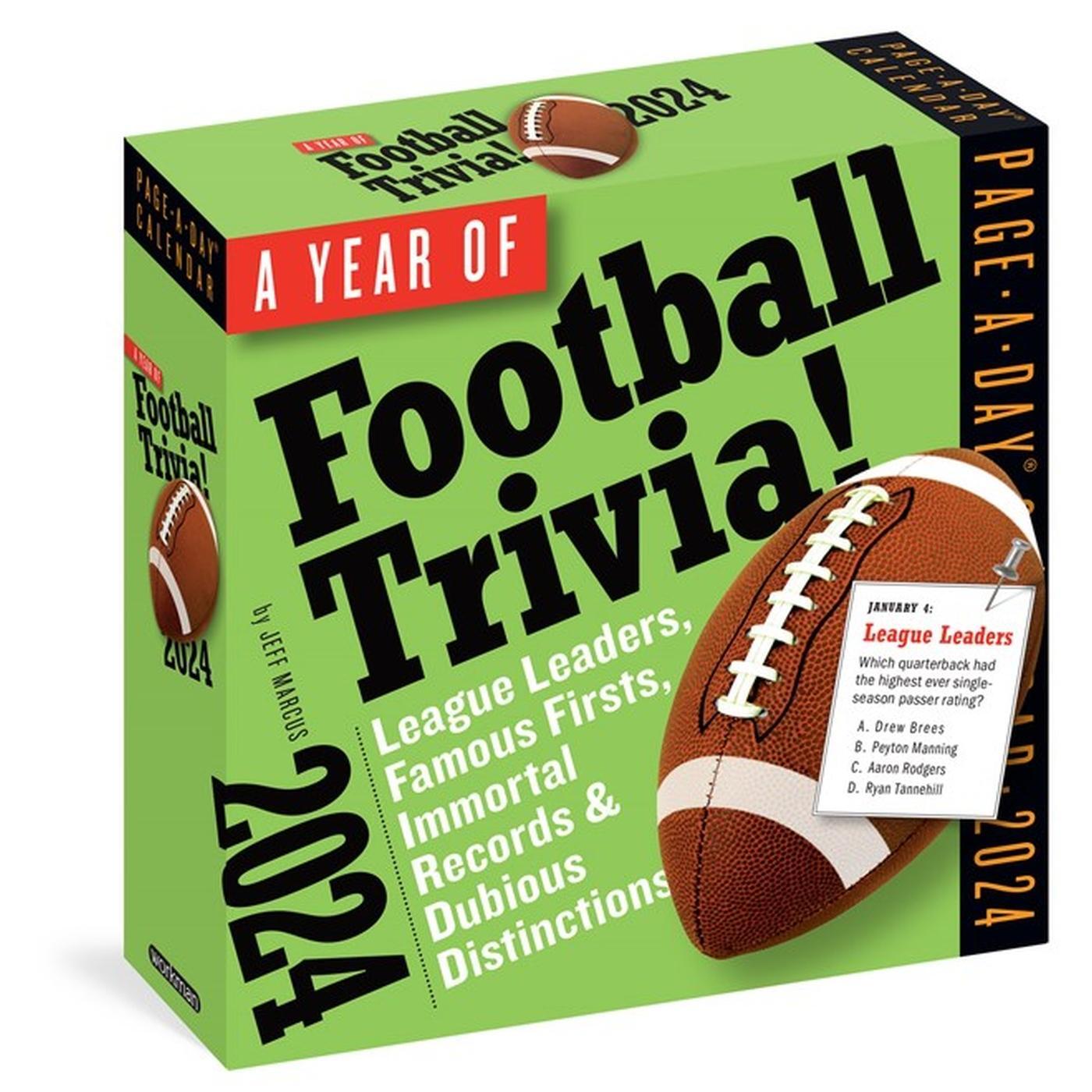 Cover: 9781523518807 | A Year of Football Trivia! Page-A-Day Calendar 2024 | Kalender | 2024