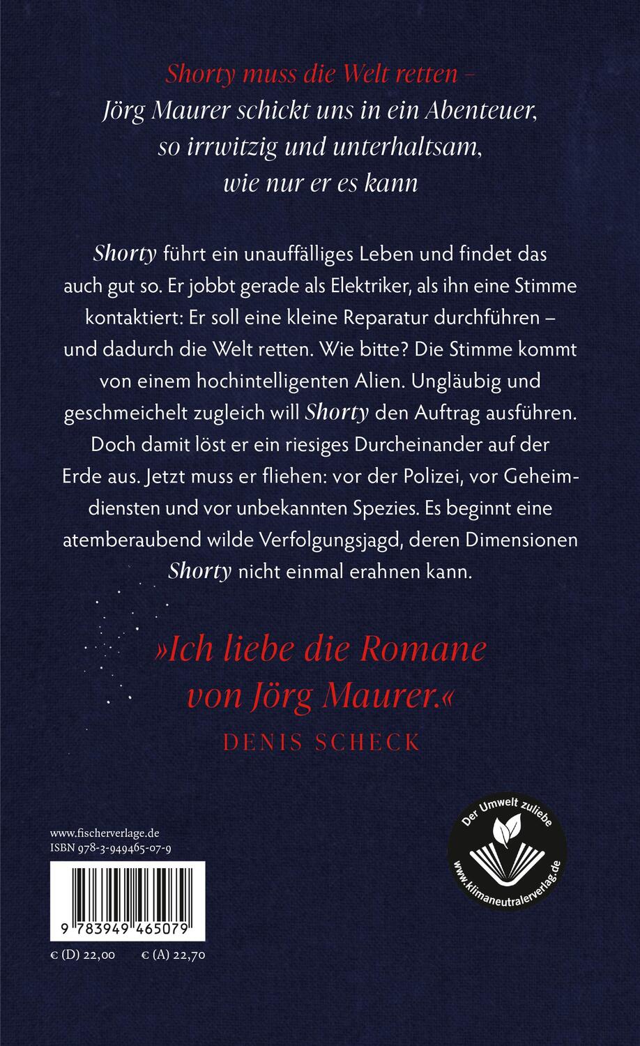 Rückseite: 9783949465079 | Shorty | Roman »Ich liebe die Romane von Jörg Maurer.« Denis Scheck