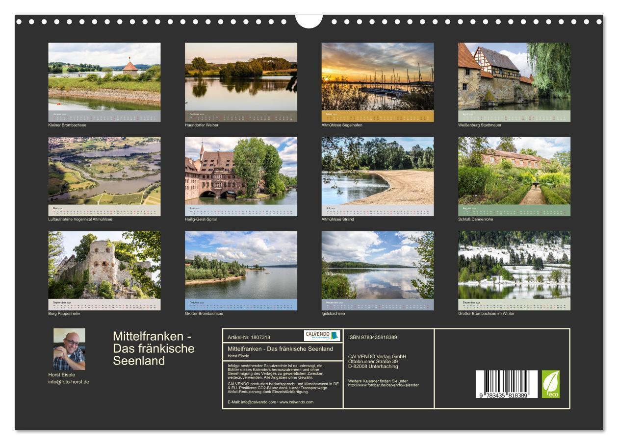 Bild: 9783435818389 | Mittelfranken - Das fränkische Seenland (Wandkalender 2025 DIN A3...