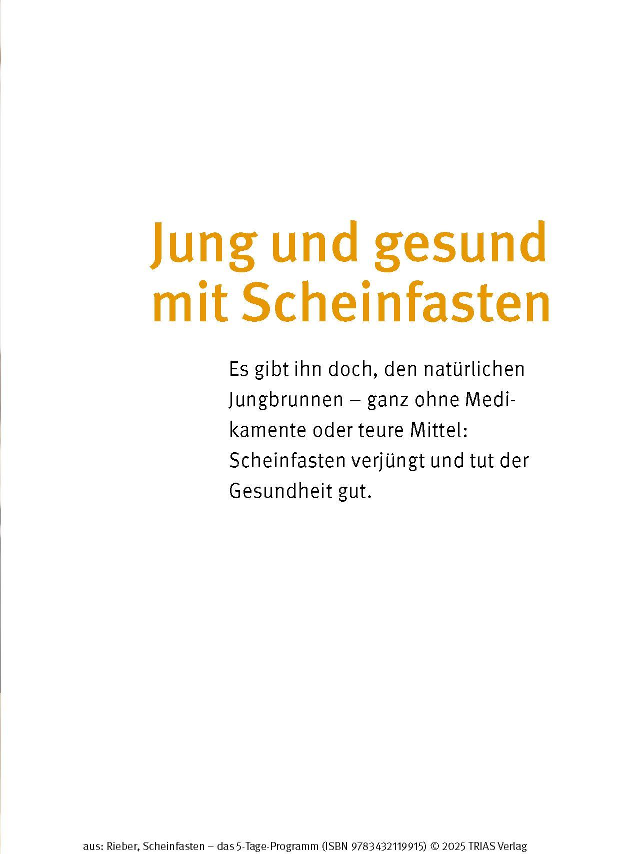 Bild: 9783432119915 | Scheinfasten - das 5-Tage-Programm | Dunja Rieber | Taschenbuch | 2025