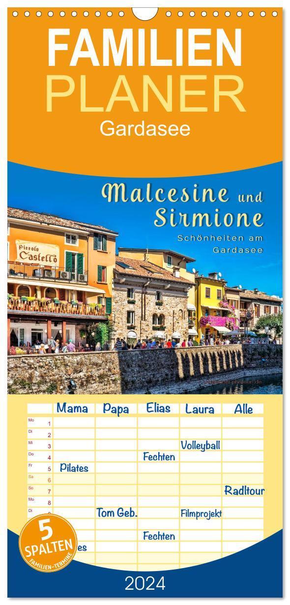 Cover: 9783383088209 | Familienplaner 2024 - Malcesine und Sirmione, Schönheiten am...