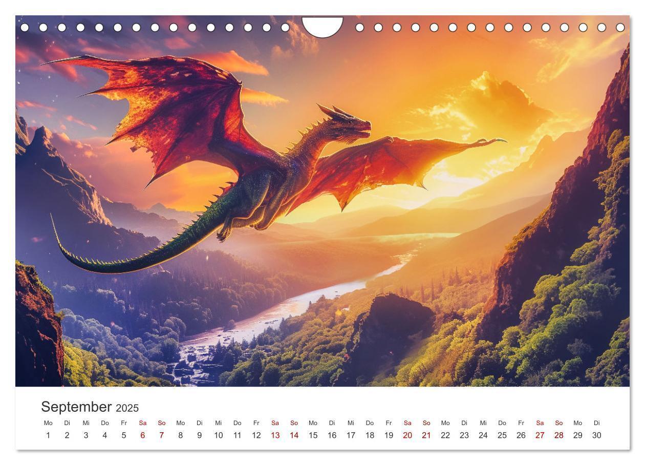 Bild: 9783383790935 | Das Jahr der Drachen (Wandkalender 2025 DIN A4 quer), CALVENDO...