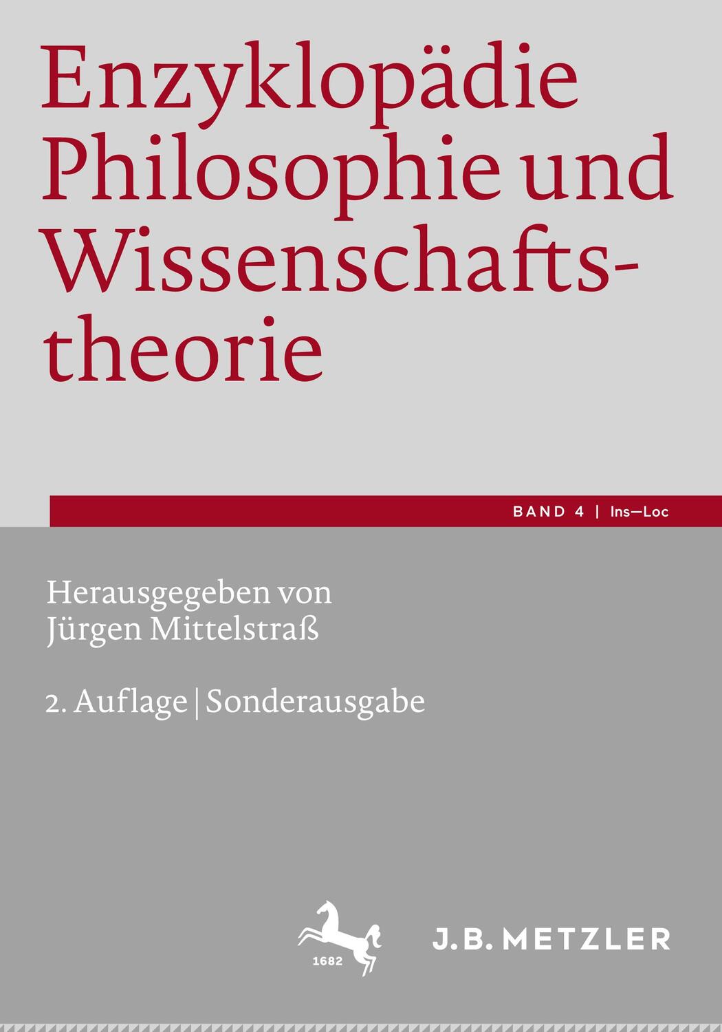 Cover: 9783662677650 | Enzyklopädie Philosophie und Wissenschaftstheorie | Bd. 4: Ins¿Loc