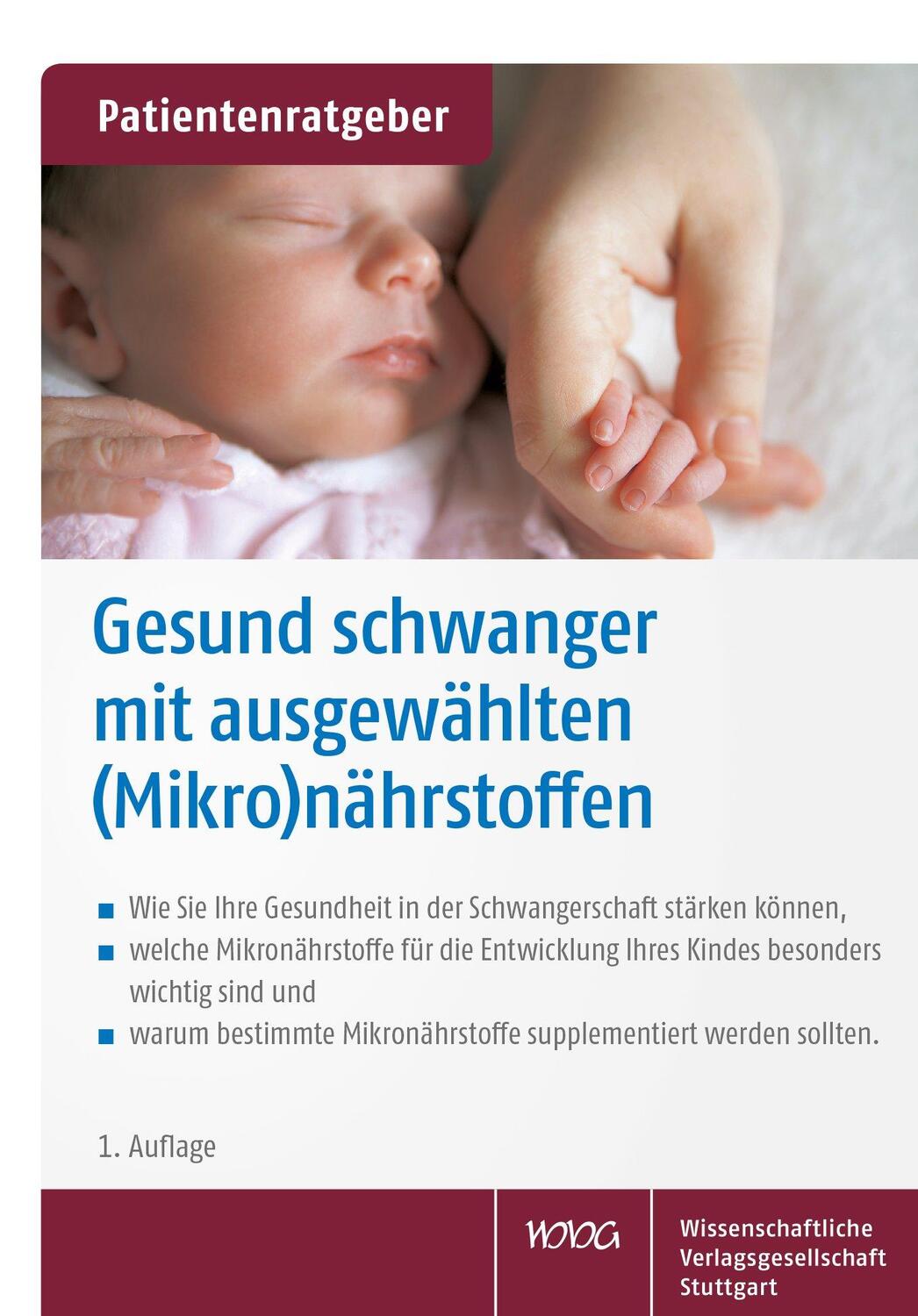 Cover: 9783804743182 | Gesund schwanger mit ausgewählten (Mikro)nährstoffen | Uwe Gröber