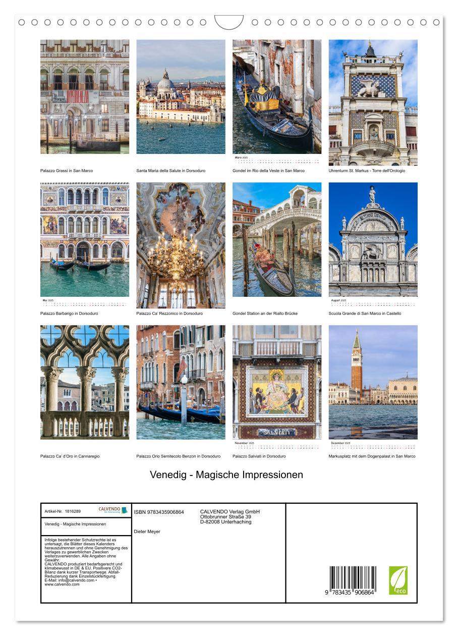 Bild: 9783435906864 | Venedig - Magische Impressionen (Wandkalender 2025 DIN A3 hoch),...