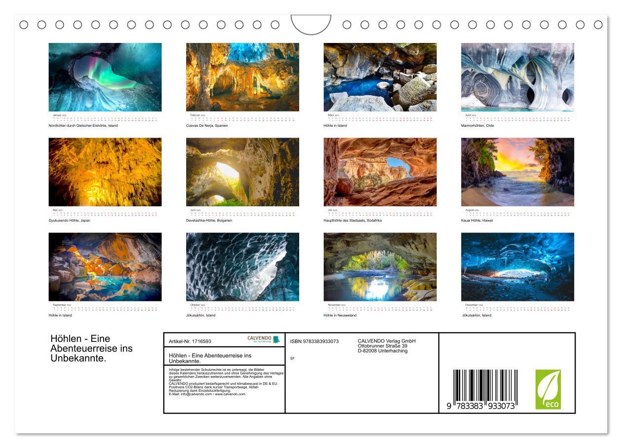 Bild: 9783383933073 | Höhlen - Eine Abenteuerreise ins Unbekannte. (Wandkalender 2025 DIN...