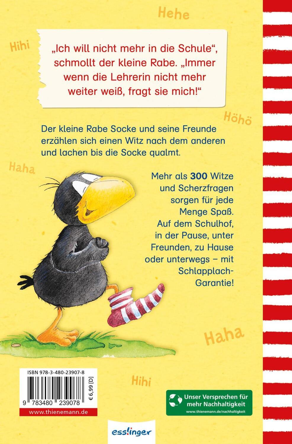 Rückseite: 9783480239078 | Der kleine Rabe Socke: Alles Schul-Witze | Taschenbuch | 160 S. | 2024