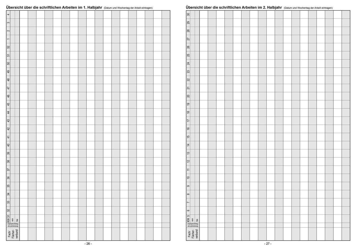 Bild: 4260094452444 | Klassenbuch "Standard", Umschlagfarbe: gelb | für alle Schulformen