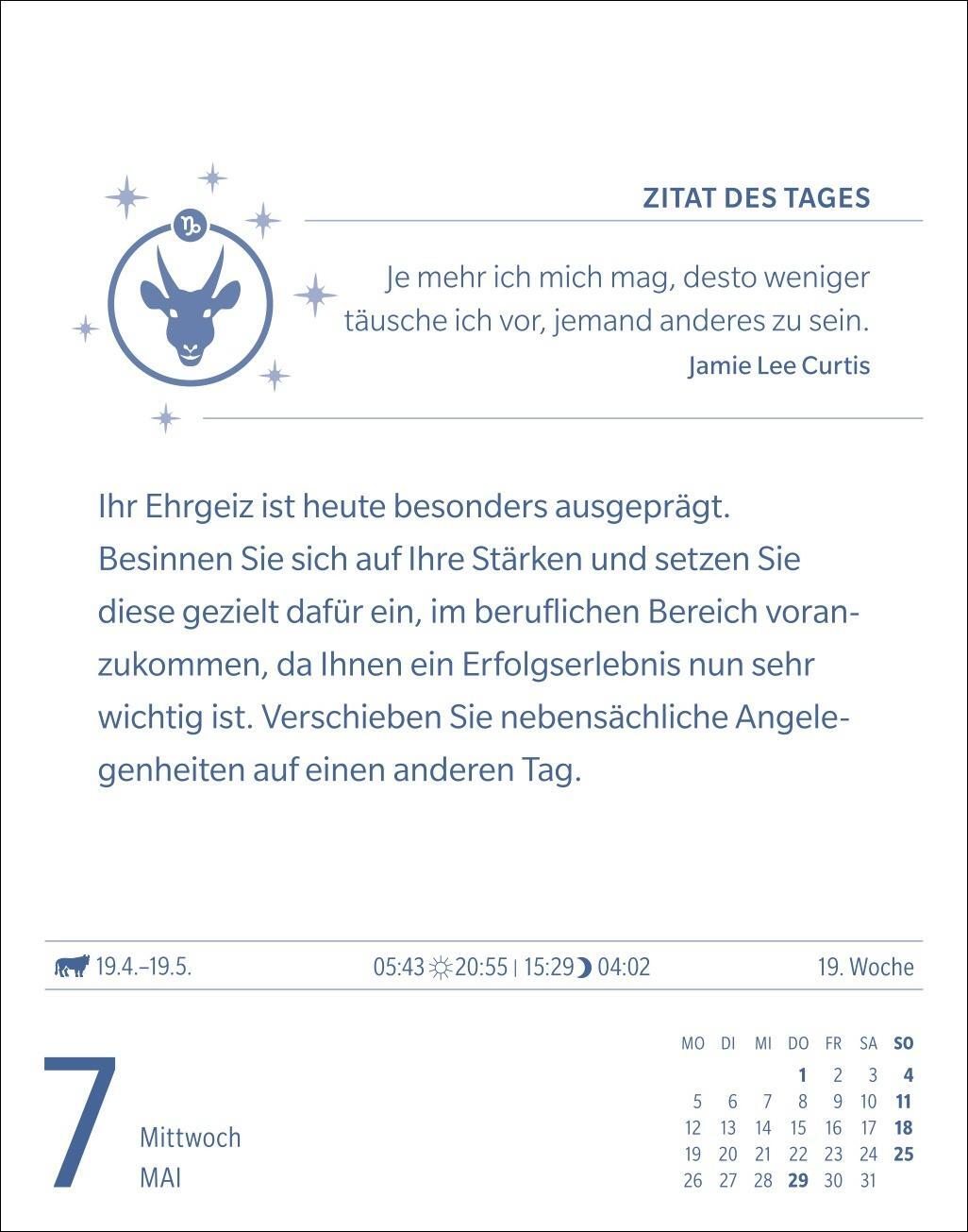Bild: 9783840033643 | Steinbock Sternzeichenkalender 2025 - Tagesabreißkalender - Ihr...