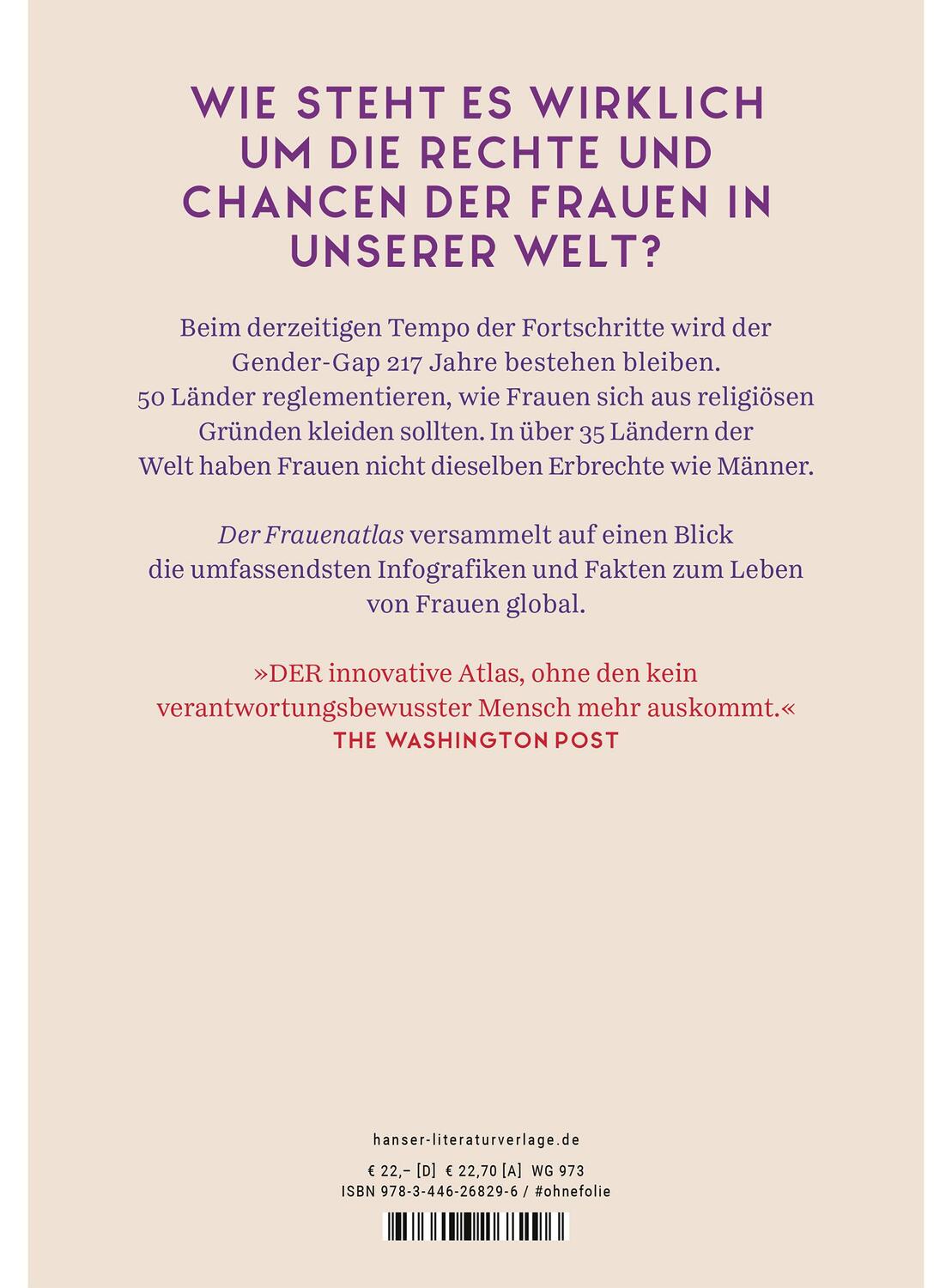 Bild: 9783446268296 | Der Frauenatlas | Ungleichheit verstehen: 164 Infografiken und Karten