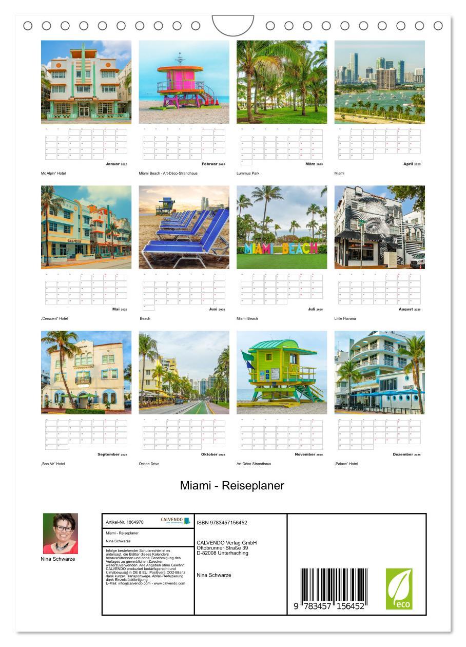 Bild: 9783457156452 | Miami - Reiseplaner (Wandkalender 2025 DIN A4 hoch), CALVENDO...