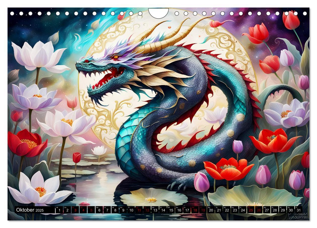 Bild: 9783457238790 | Drachen - Mystische Wesen (Wandkalender 2025 DIN A4 quer), CALVENDO...