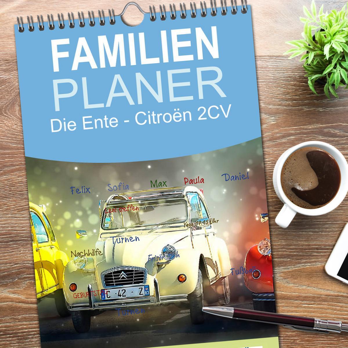 Bild: 9783457125915 | Familienplaner 2025 - Die Ente - Citroën 2CV mit 5 Spalten...