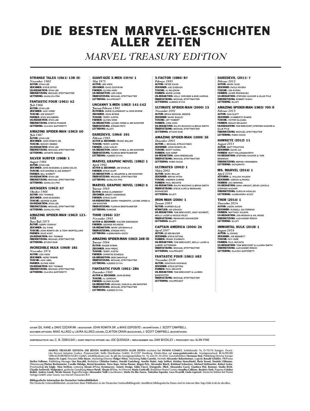 Bild: 9783741613760 | Die besten Marvel-Geschichten aller Zeiten: Marvel Treasury Edition