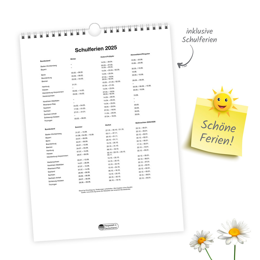 Bild: 9783988021960 | Trötsch Classickalender Blumenkalender 2025 | Wandkalender | Co.KG