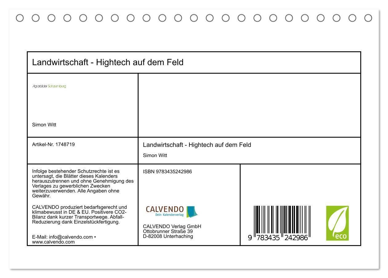 Bild: 9783435242986 | Landwirtschaft - Hightech auf dem Feld (Tischkalender 2025 DIN A5...