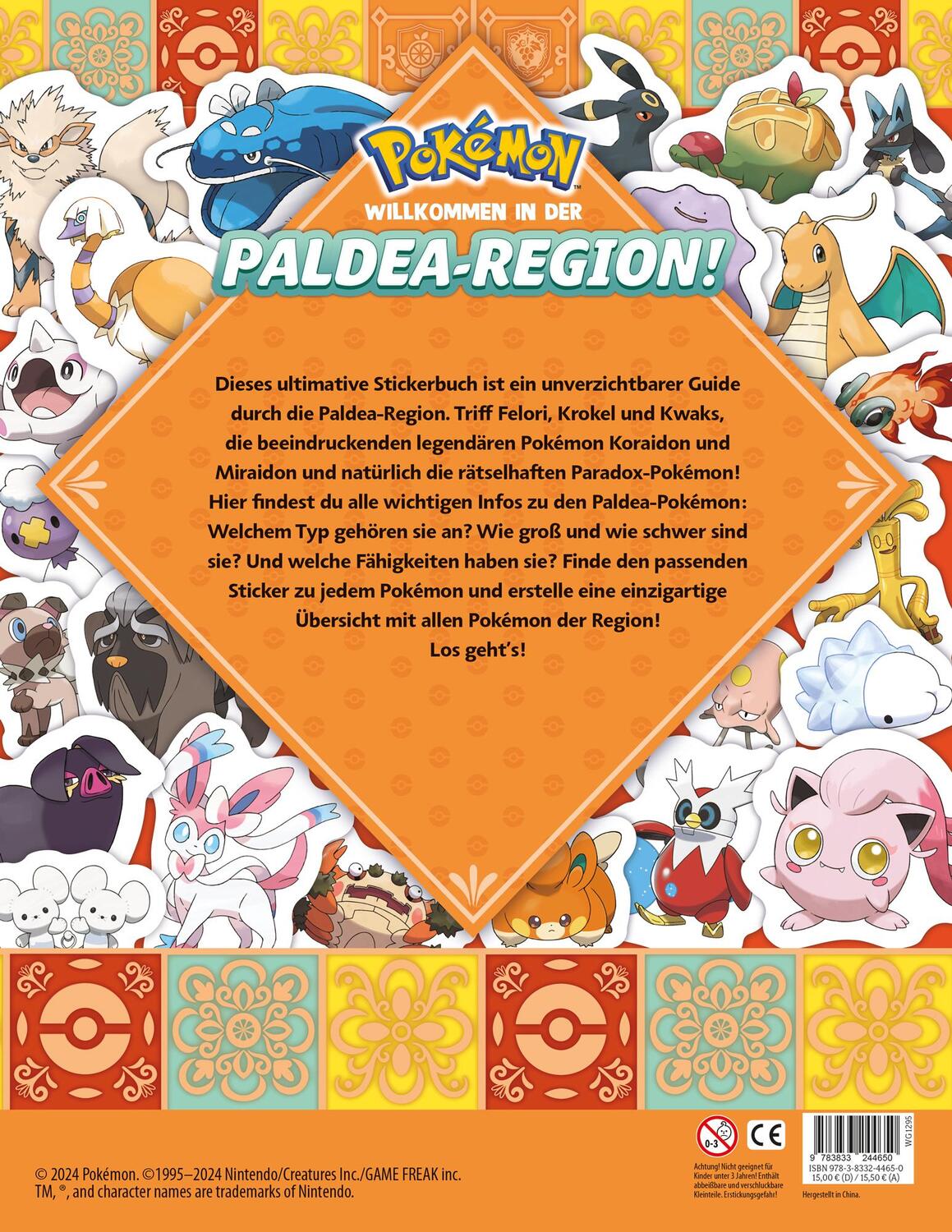 Rückseite: 9783833244650 | Pokémon: Das ultimative Stickerbuch der Paldea-Region | Taschenbuch