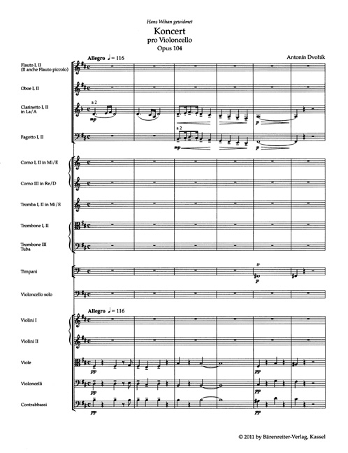 Bild: 9790006205448 | Konzert für Violoncello h-Moll op. 104, Studienpartitur | Dvorak