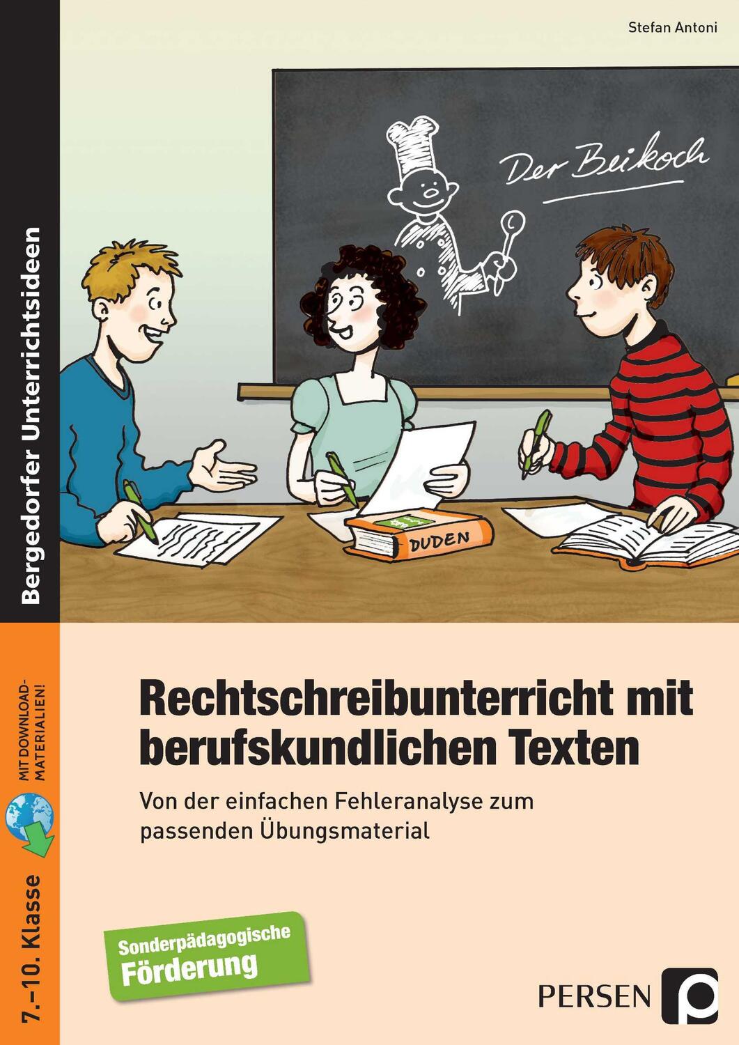 Cover: 9783834433503 | Rechtschreibunterricht mit berufskundlichen Texten | Stefan Antoni