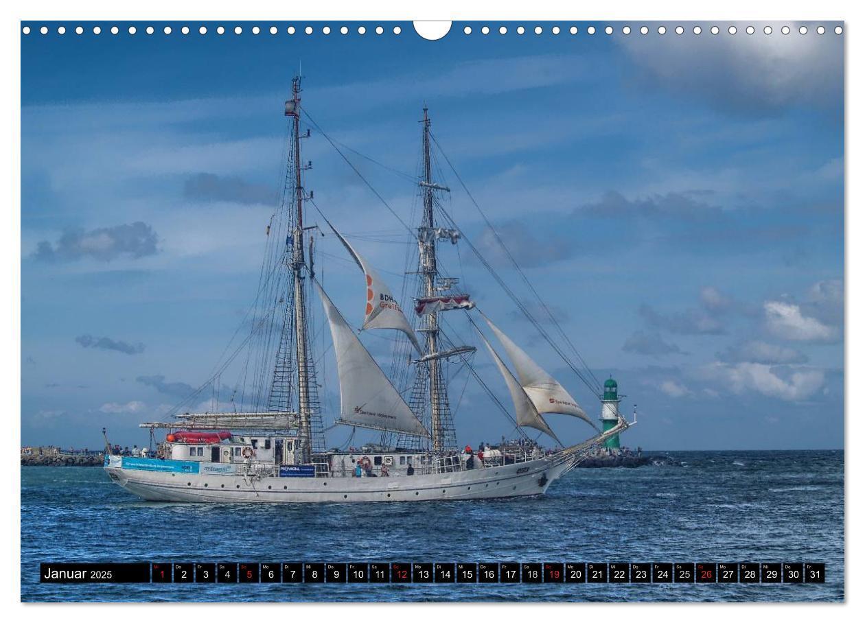 Bild: 9783435755837 | Segelschiffe vor Warnemünde (Wandkalender 2025 DIN A3 quer),...