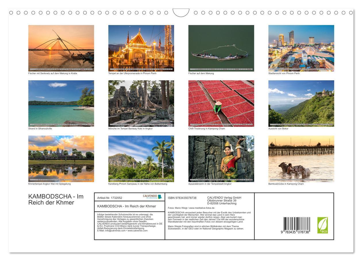 Bild: 9783435078738 | KAMBODSCHA - Im Reich der Khmer (Wandkalender 2025 DIN A3 quer),...