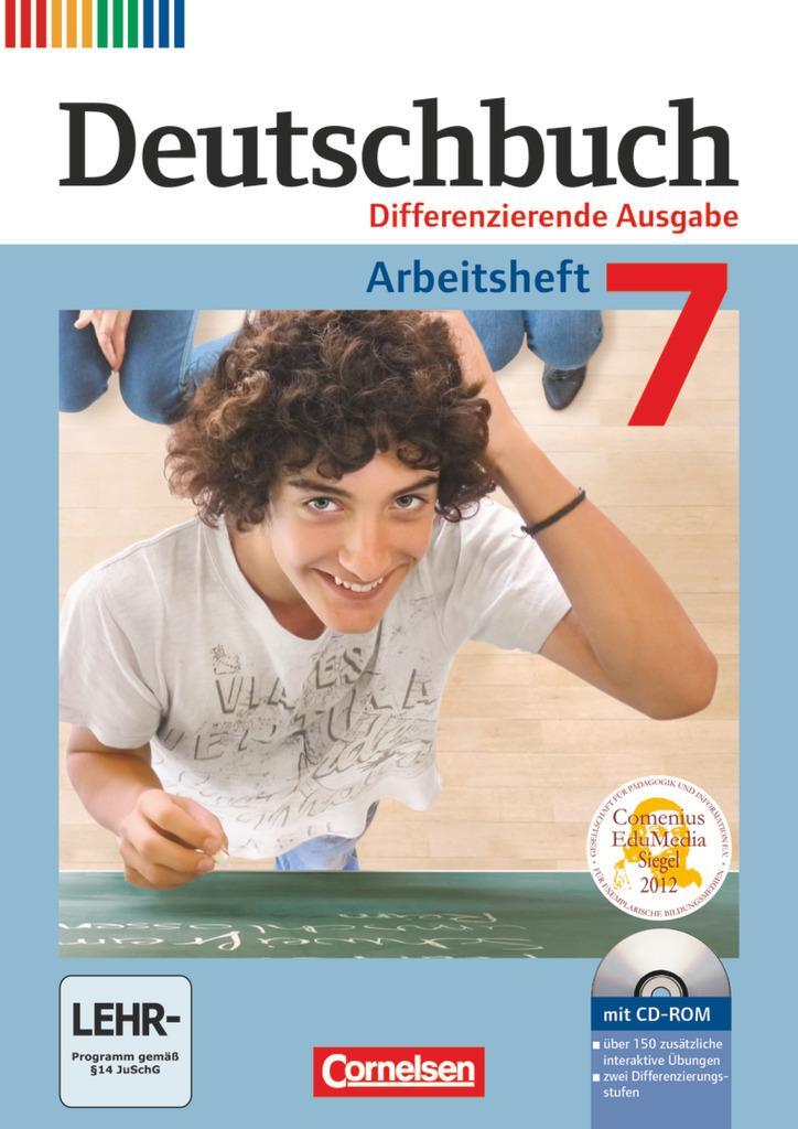 Cover: 9783060626816 | Deutschbuch 7. Schuljahr. Arbeitsheft mit Lösungen und Übungs-CD-ROM