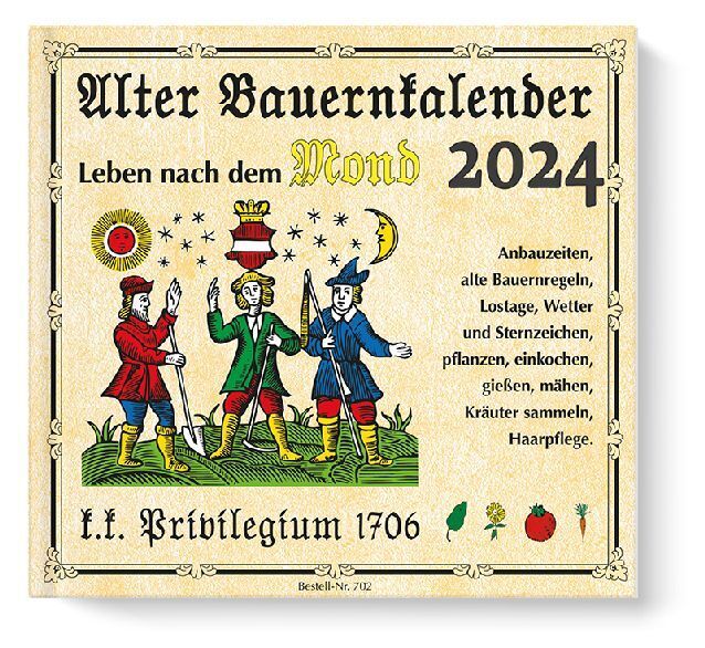 Cover: 9783840485534 | Alter Bauernkalender 2024 | Der Praktische (Erlebniskalender) | Alpina