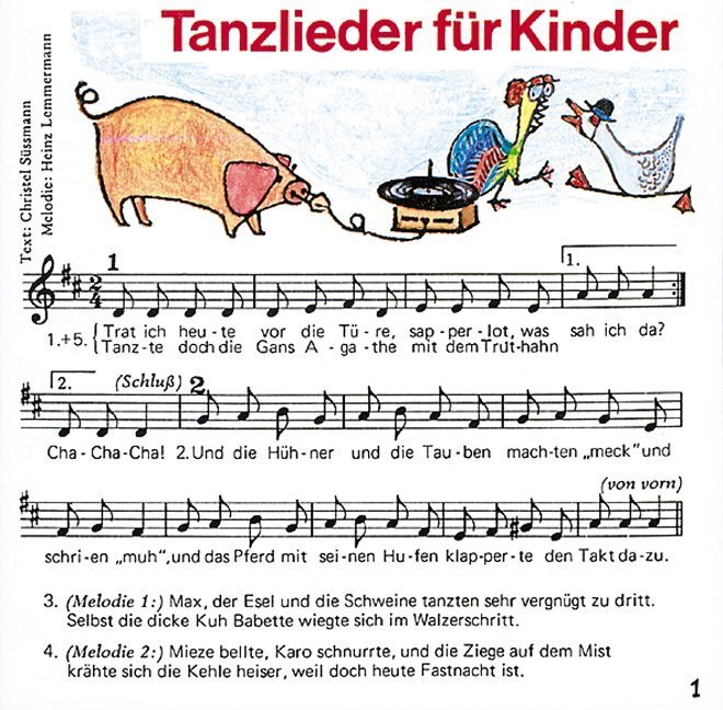 Cover: 9783872264015 | Tanzlieder für Kinder, 1 Audio-CD | Audio-CD | 1 CD | Deutsch | 1996