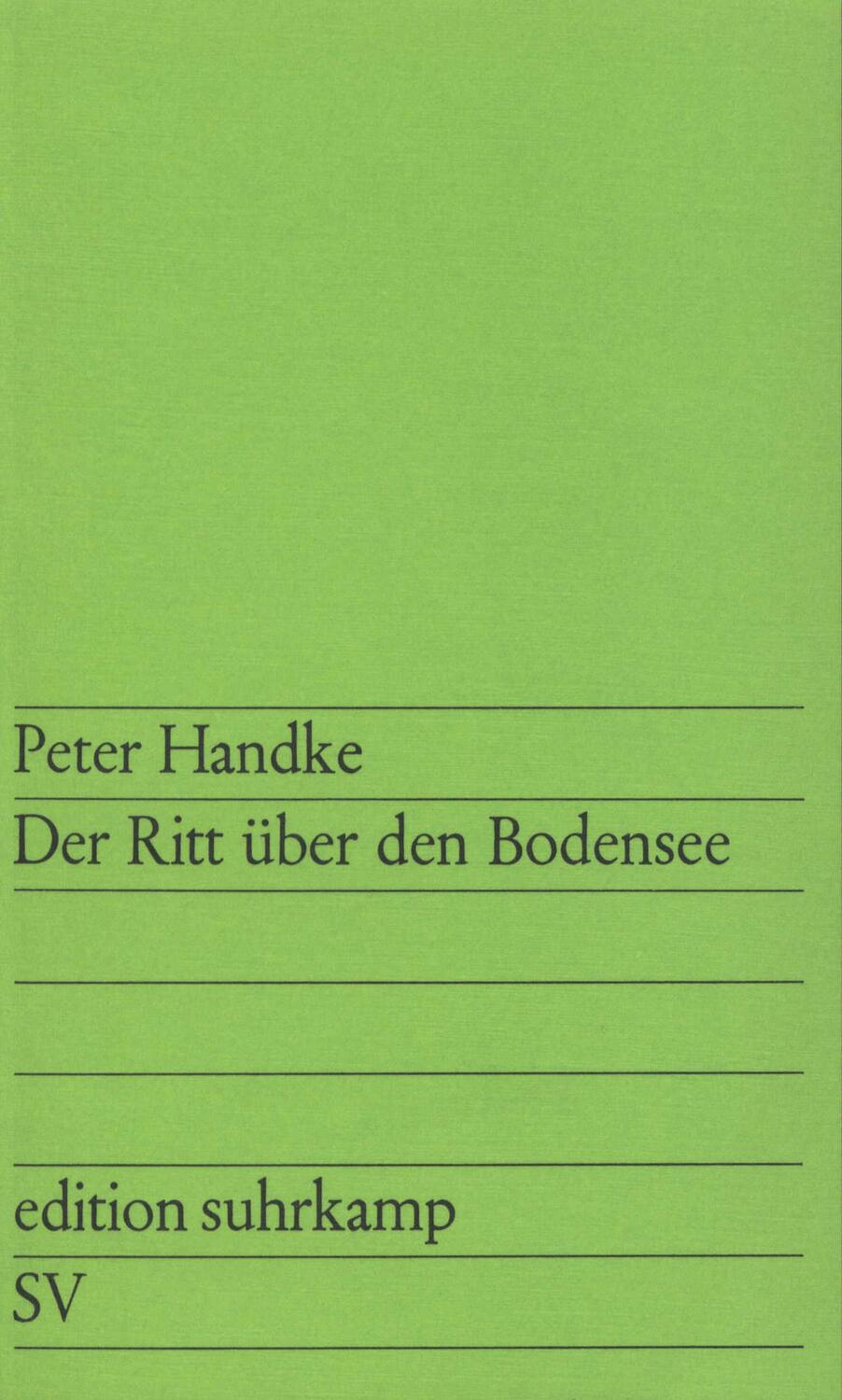 Cover: 9783518105092 | Der Ritt über den Bodensee | Peter Handke | Taschenbuch | Deutsch