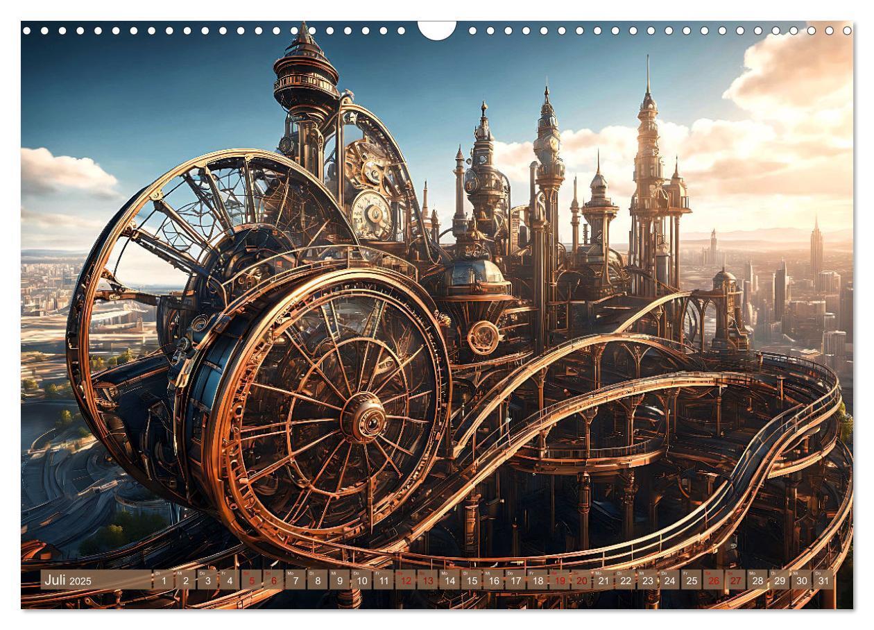 Bild: 9783383826795 | Steampunk Maschinenwelt (Wandkalender 2025 DIN A3 quer), CALVENDO...