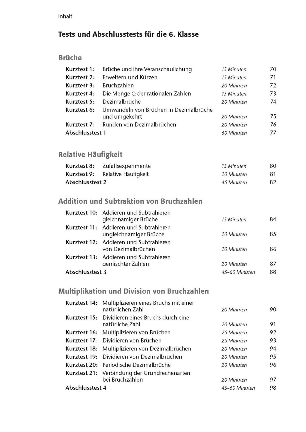 Bild: 9783804415928 | Fit in Test und Klassenarbeit - Mathematik 5./6. Klasse Gymnasium