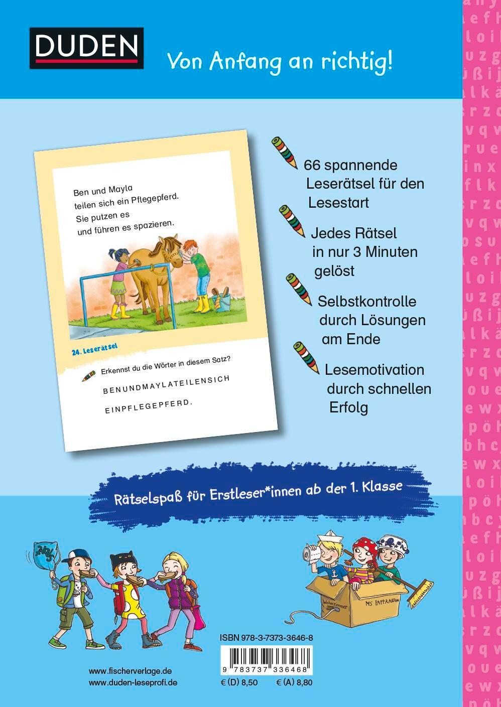 Rückseite: 9783737336468 | Duden Leseprofi - Witzige Leserätsel zum Schulstart - Pferde und...