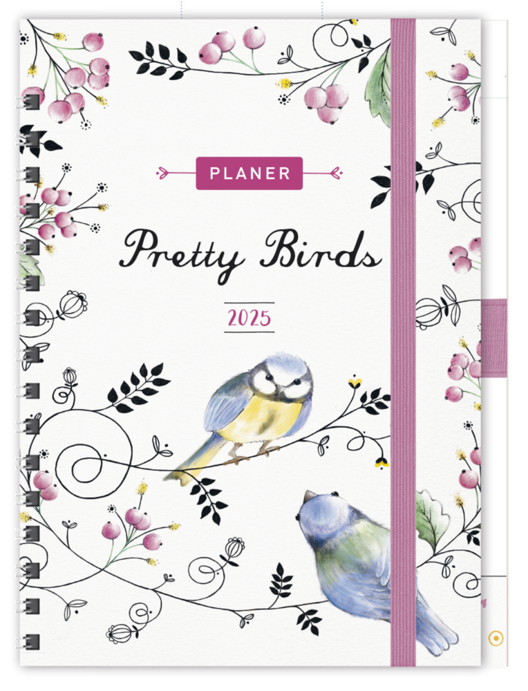 Cover: 9783731877196 | Planer Pretty Birds 2025 | Korsch Verlag | Kalender | Spiralbindung