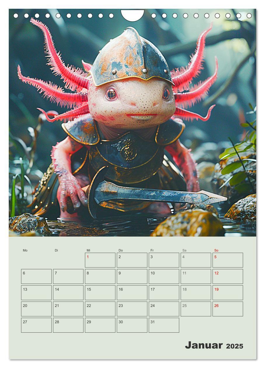 Bild: 9783383807602 | Axolotl. Lustiger Schwanzlurch mit Superkräften (Wandkalender 2025...